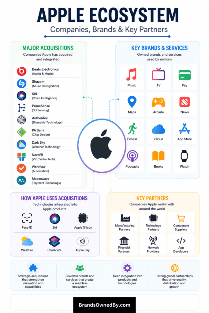 List of companies and brands owned by Apple