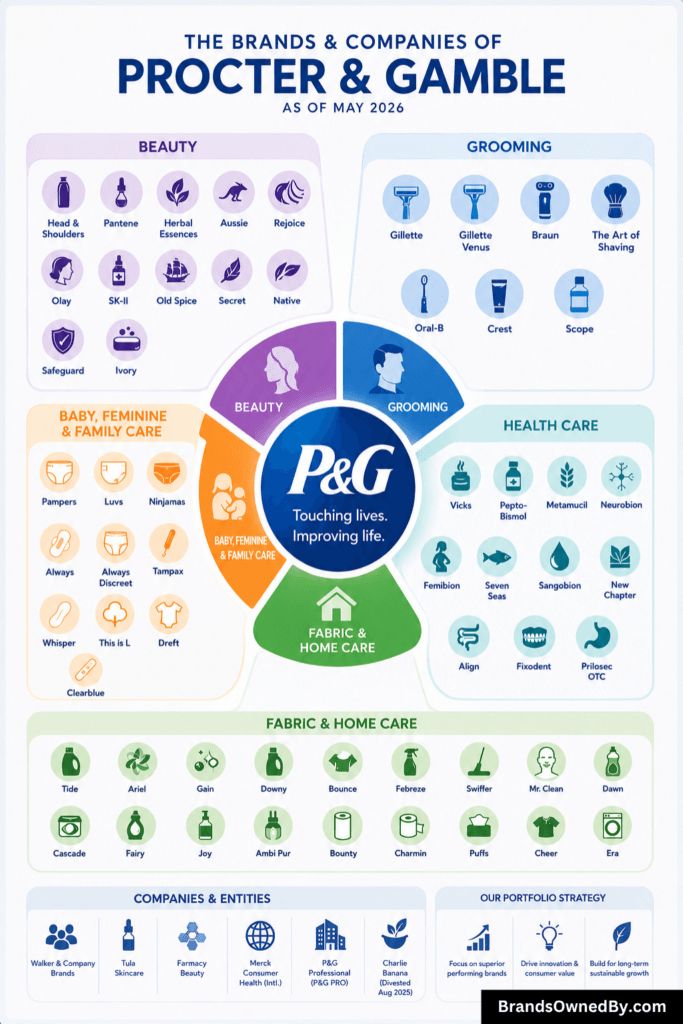 Companies and Brands Owned by Procter & Gamble
