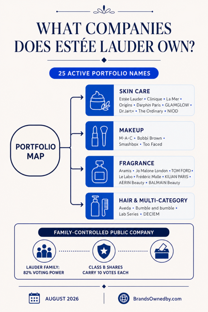 What Companies Does Estee Lauder Own [infographic]