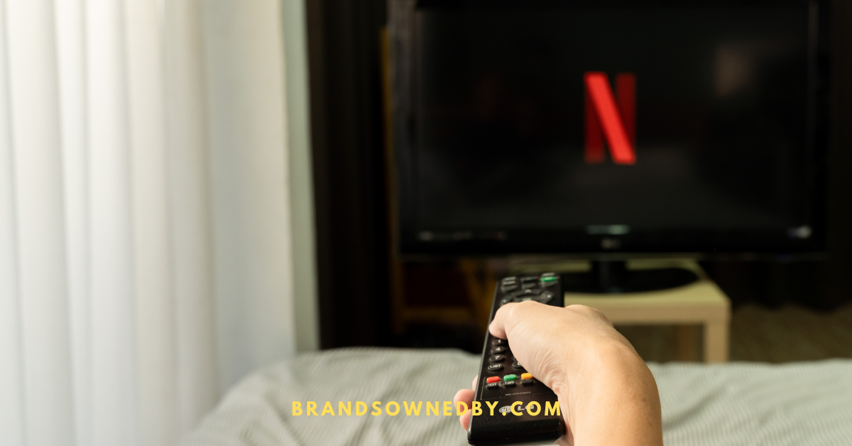 netflix logo on tv with man having remote in hand