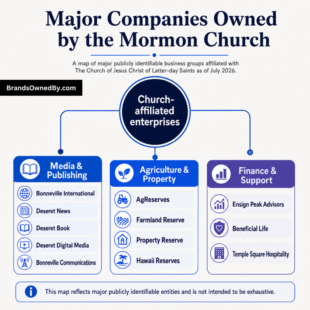 Major businesses owned by the Mormon Church