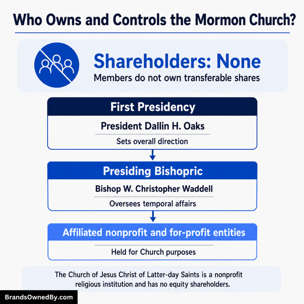 Who owns the Mormon Church