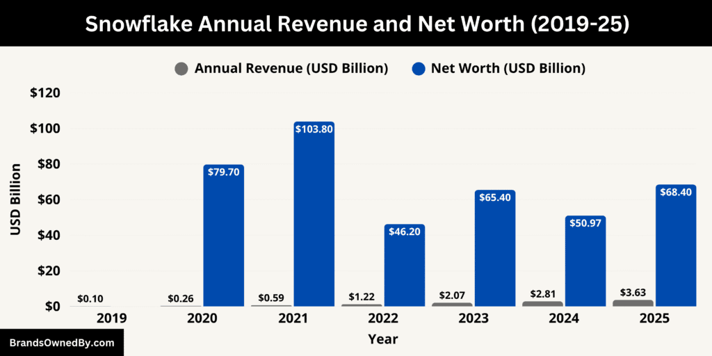 Snowflake Annual Revenue and Net Worth