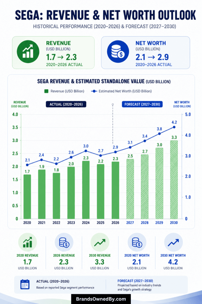 Sega revenue and net worth 2020-30