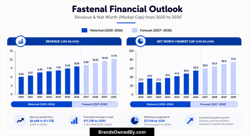 Fastenal revenue and net worth 2020-30
