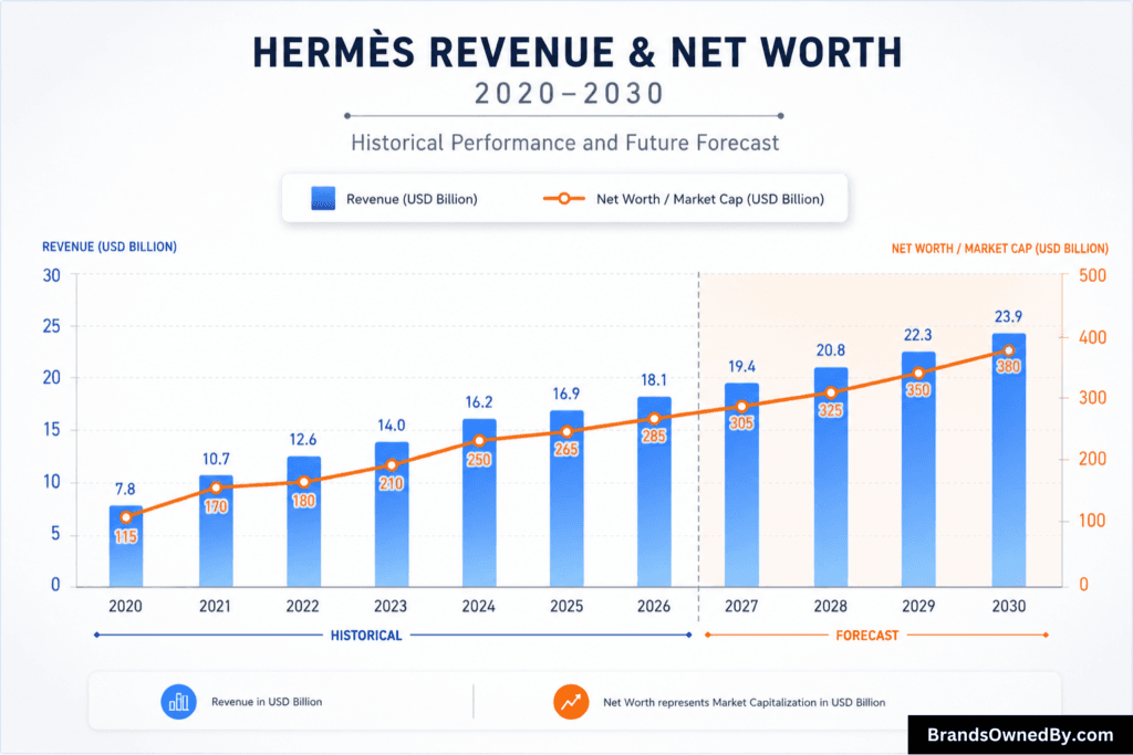 Hermès revenue and net worth 2020-30