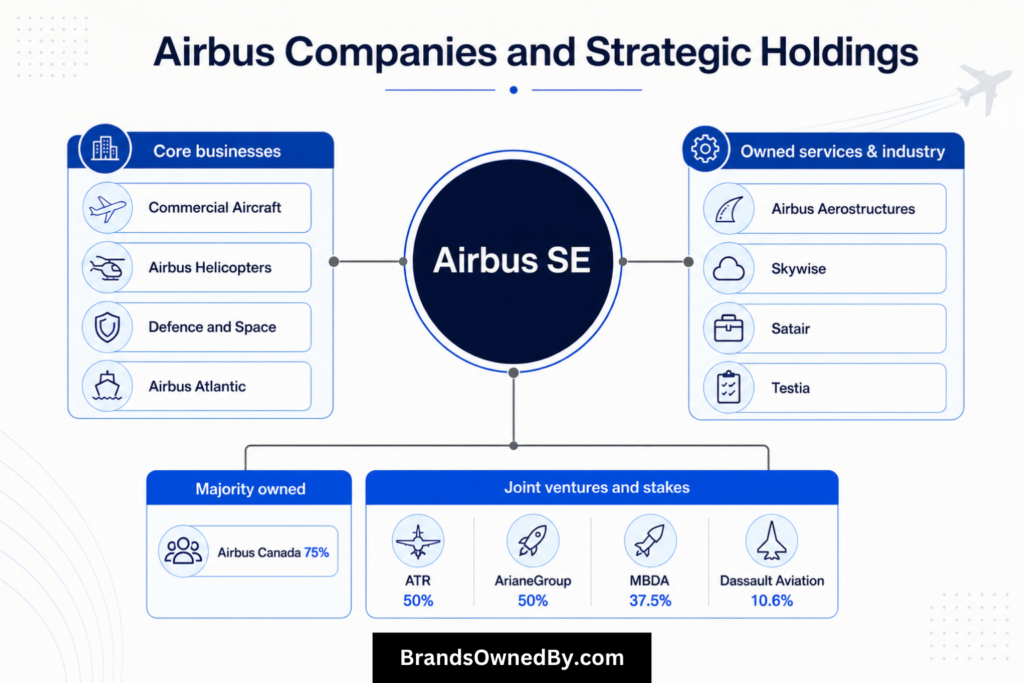 Companies owned by airbus