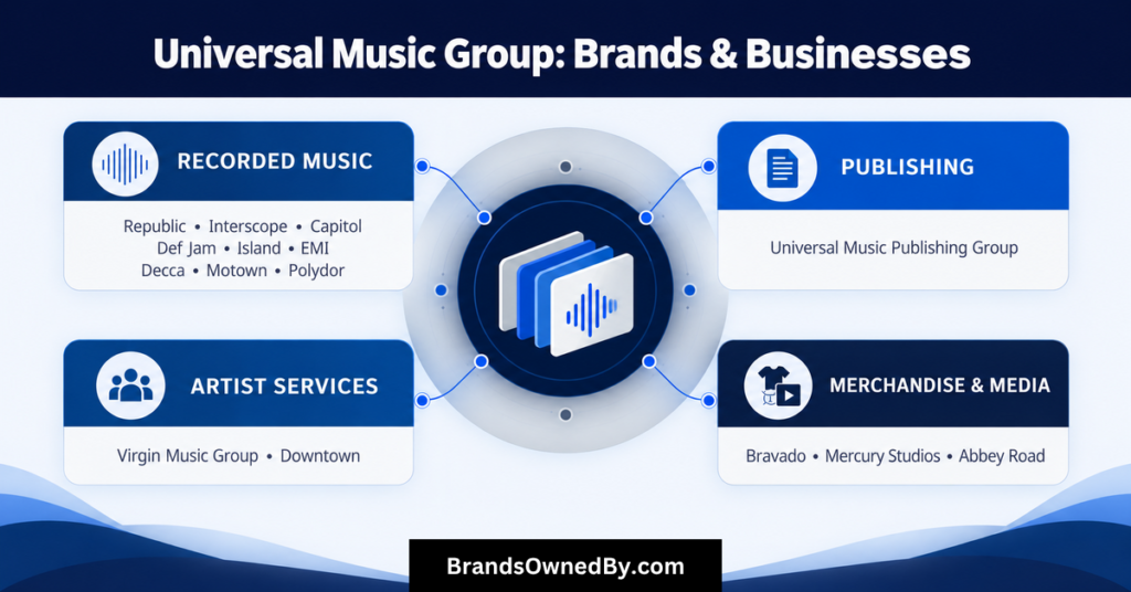 Brands and companies owned by Universal Music Group